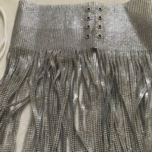 Rhine stone fringe belt